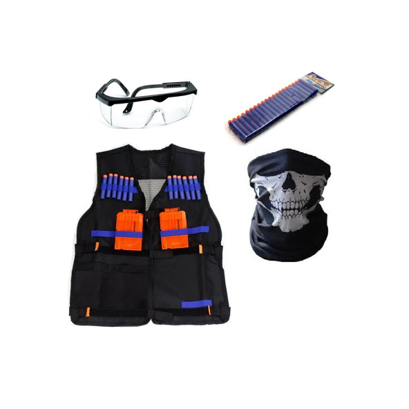 Doğanx Nerf N Strike Elite Battle için taktik çocuk outdoor yelek , 50 cm, Oyun Kostüm Seti