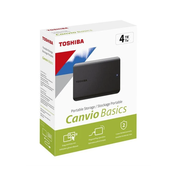 Toshiba 4TB 2.5'' Canvio Basic USB 3.2 Gen 1 Harici HDD - HDTB540EK3CA - Resim 4