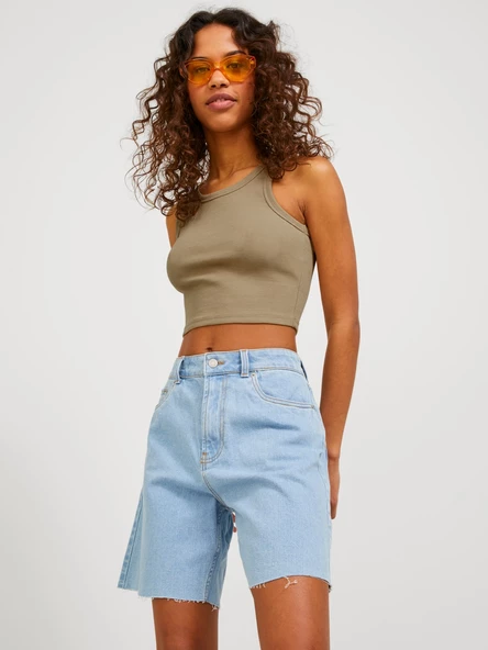 JJXX Klasik Yaka Kadın Crop Tişört 12200401 - 3