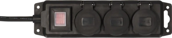 Brennenstuhl IP44 Lisanslı Montajlanabilir 3 Soketli 2 Metre Kablolu Dış Mekan Prizi - Resim 2