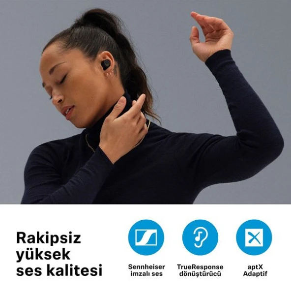 sennheiser Momentum True Wireless 3 TWS Siyah Kulak İçi Bluetooth Kulaklık - Resim 5