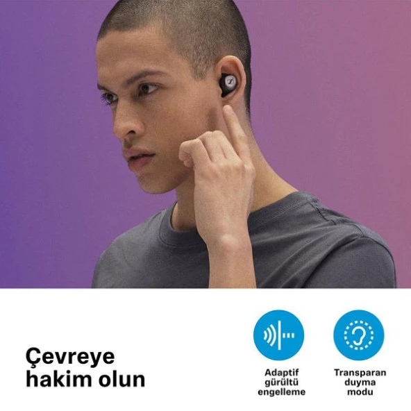 sennheiser Momentum True Wireless 3 TWS Siyah Kulak İçi Bluetooth Kulaklık - Resim 6
