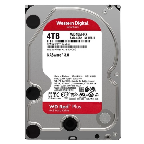WD Red Plus Nas 4TB 3.5'' 5400Rpm SATA (WD40EFPX) - 6