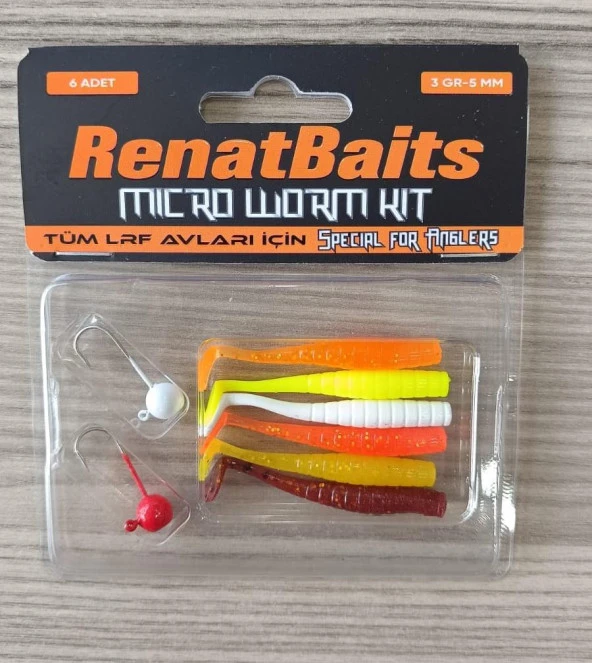 Renat Carp Micro Worm Kit Mix 3 gr 5 cm
