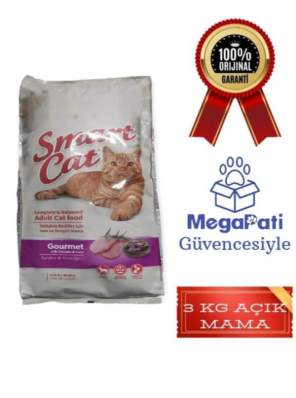 Smart Cat 3 Kg Açık Gourmet Gurme Karışık Kedi Maması