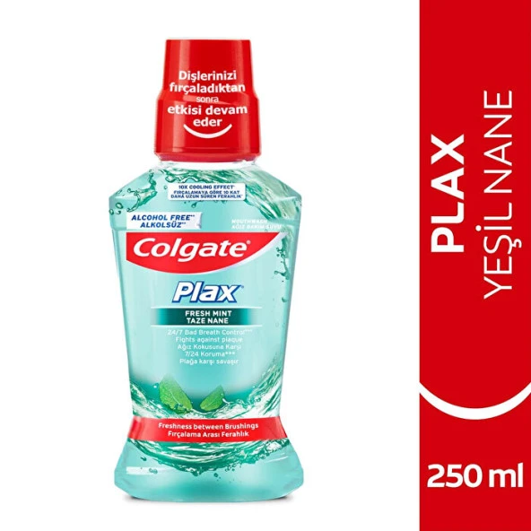 Colgate Plax Taze Nane Ağız Bakım Suyu 250 ml 3 Adet