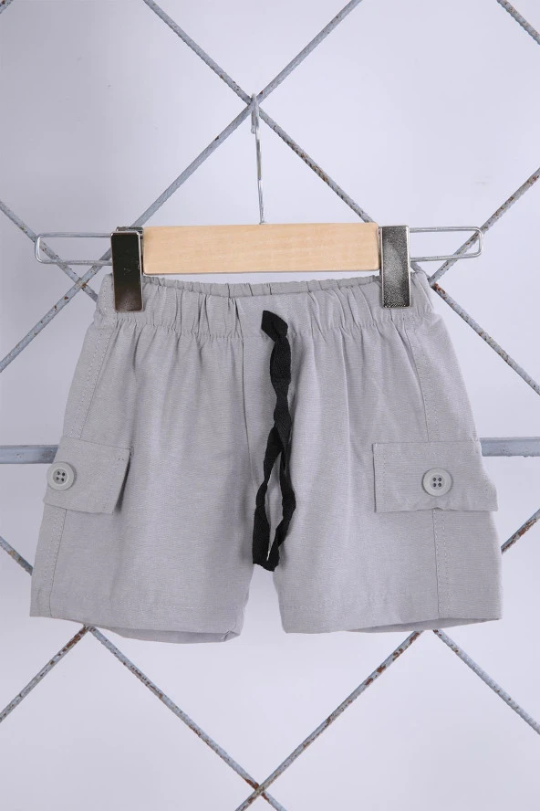 Babyhola 3'lü Tişört Keten Şort Şapka Erkek Bebek Çocuk Bayramlık Alt Üst Takım Elbise 02111 - 4