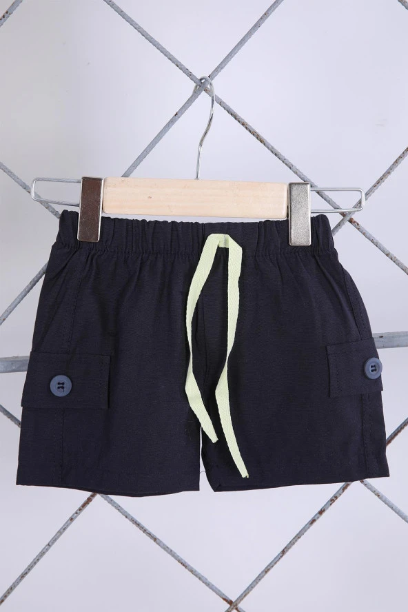 Babyhola 3'lü Tişört Keten Şort Şapka Erkek Bebek Çocuk Bayramlık Alt Üst Takım Elbise 02111 - 7