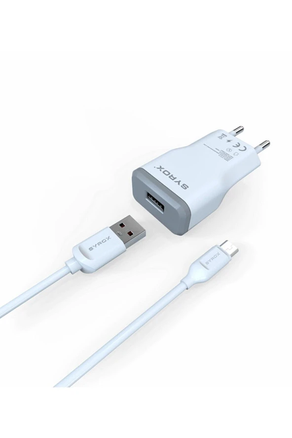 UMUT BİLİŞİM_ Casper Vıa V4 Uyumlu Mikro Usb Girişli 2.0 Amper Şarj Aleti Kablo Şarj Cihazı