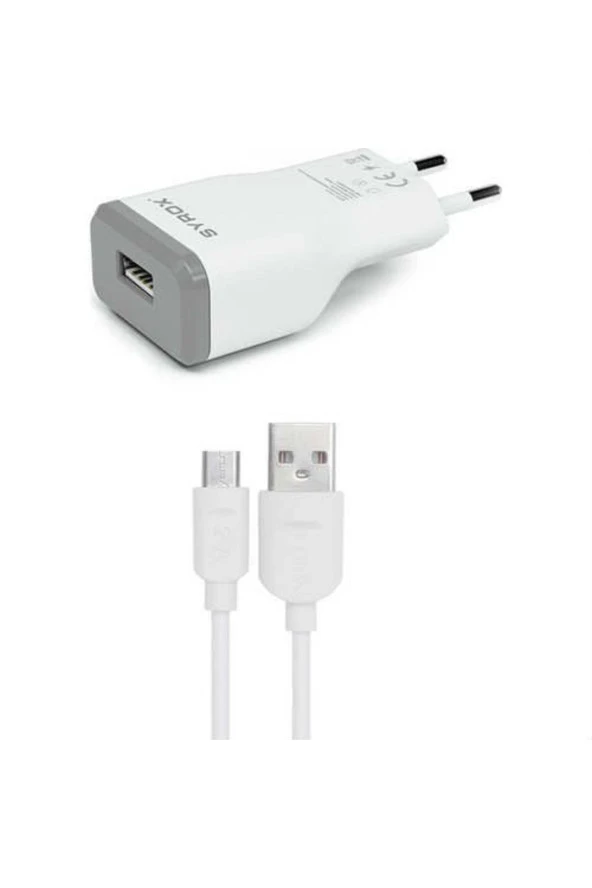 UMUT BİLİŞİM_fly Evo Chic 1 Iq4405 Uyumlu Mikro Usb Girişli 2.0 Amper Şarj Aleti+kablo Şarj Cihazı - J15