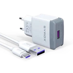 Syrox Micro Usb Girişli 3.0 Amper 1 Metre Kablo Ve Hızlı Şarj Aleti Syx-q30