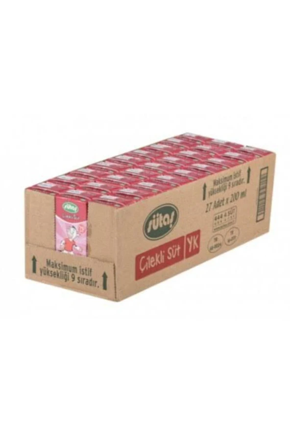 SÜTAŞ Çilekli Süt 180 Ml ( 27 Adet )