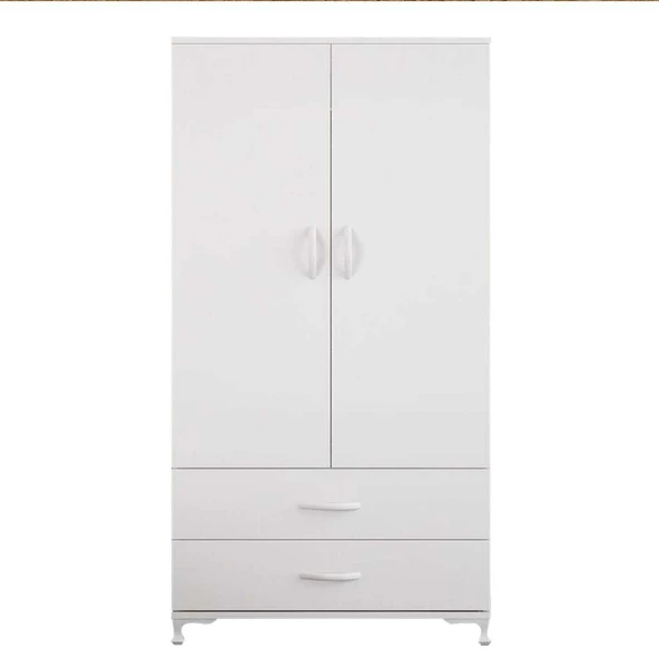 Modilayn ADEN Gardrop 2 Kapak 2 Çekmeceli- Geniş- Derin Ölçü- Lükens Ayaklı Base - 6