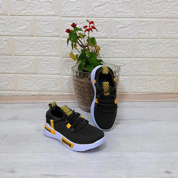 Alessio 4017 Haki Bağacaksız Fuspetli Erkek Çocuk Spor Ayakkabı - 4