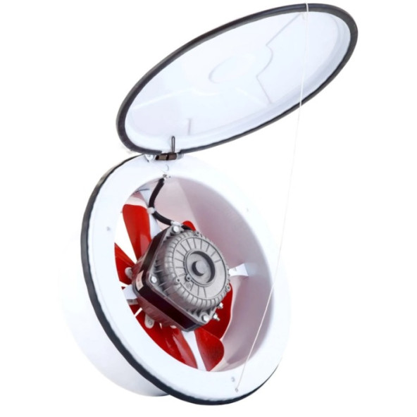 Fansan 20 cm TKA 200 40 watt 650 m3/h 1350 DD 220/230 volt Monofaze Kapaklı Aksiyel Duvar Baca Cam Aspiratörü Fanı