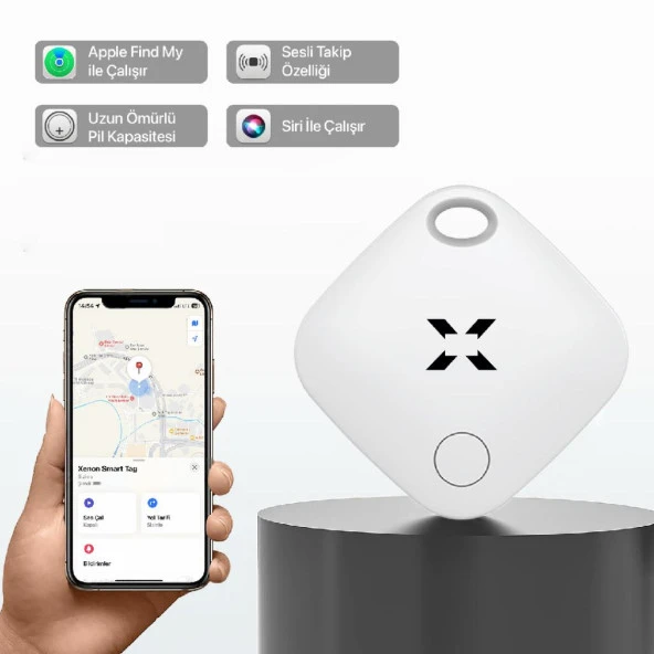 Xenon Smart Tag Beyaz Akıllı Takip Cihazı 3 adet (Apple Lisanslı) - 2