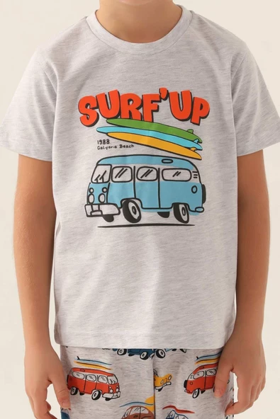 Rolypoly Erkek Çocuk Karmelanj Bermuda Pijama Takımı 3359 - 2