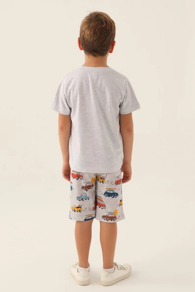 Rolypoly Erkek Çocuk Karmelanj Bermuda Pijama Takımı 3359 - 3