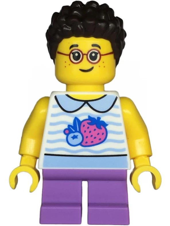 Lego Minifigür Creator Child - Girl, White Collared Shirt with Fruit twn471 ürün görseli 1