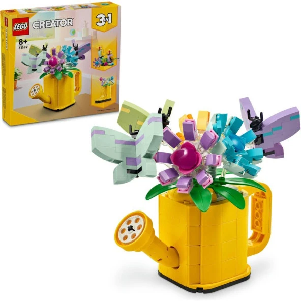 LEGO ® Creator Sulama Kabında Çiçekler 31149 -  3’ü 1 Arada Yaratıcı Oyuncak Yapım Seti (420 Parça)