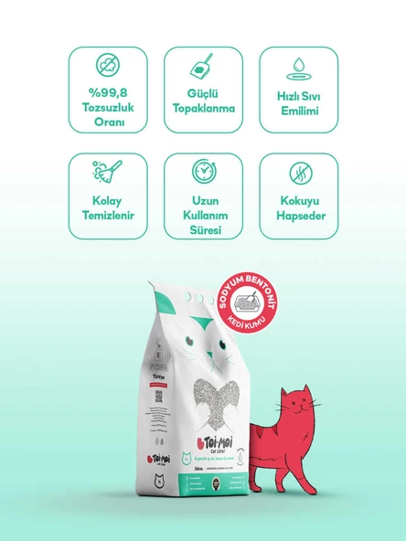 2’li Avantaj Paketi Kokuya Hassas Topaklanan Tozsuz Kokusuz Bentonit Kedi Kumu 2x5lt - 3