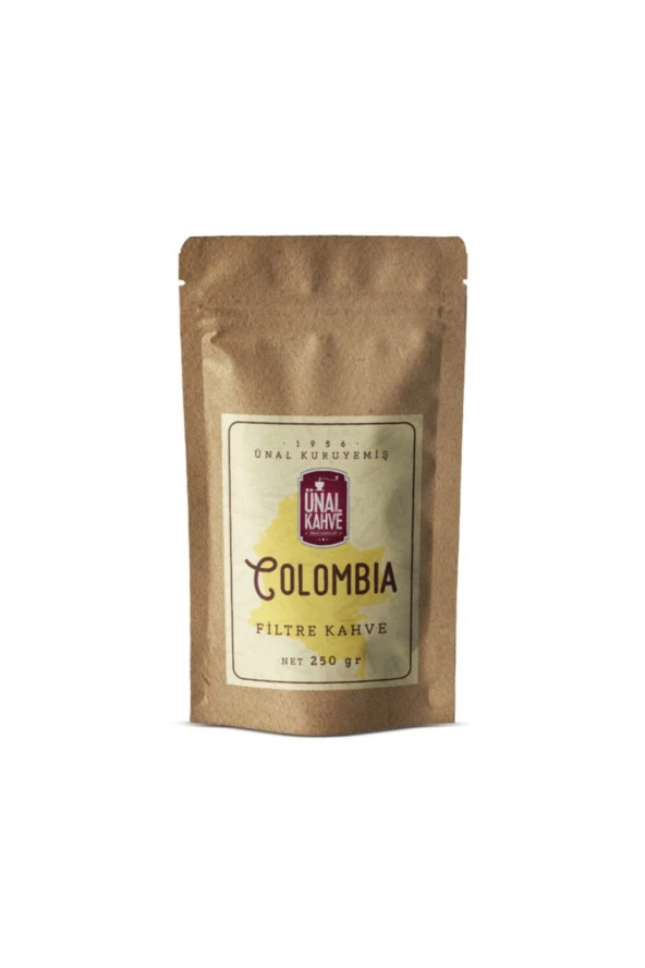 ÜNAL KURUYEMİŞ Premium Colombia Filtre Kahve 200 Gr Paket (Çekirdek)