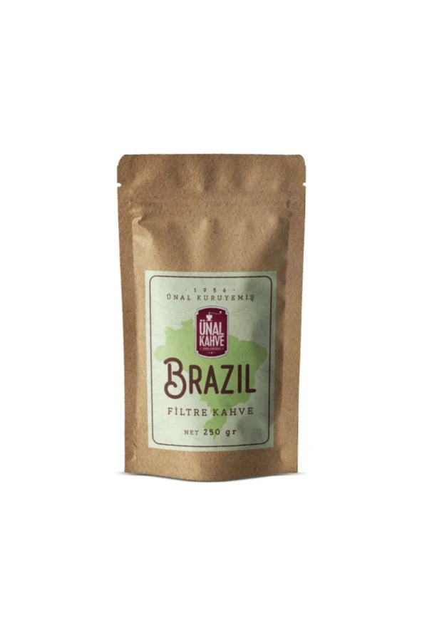 ÜNAL KURUYEMİŞ Premium Brazil Filtre Kahve 200 Gr Paket (Çekirdek)