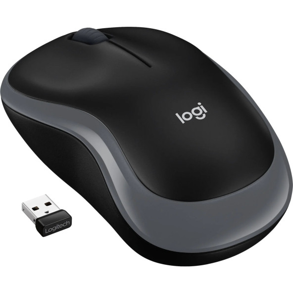 Logitech M185 USB Alıcılı Kompakt Kablosuz Mouse - Gri - 2