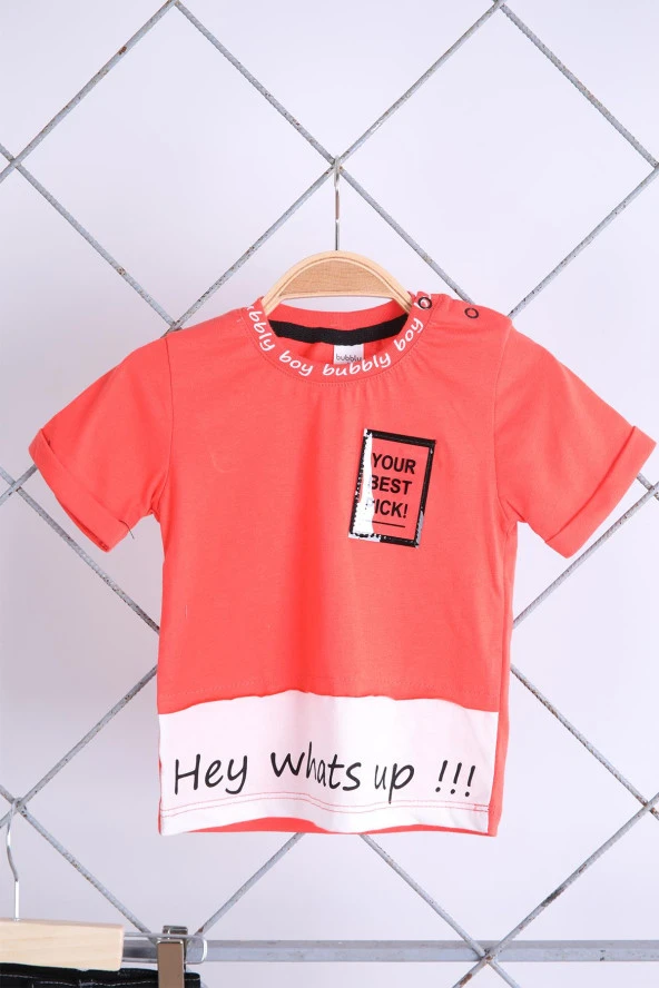 Babyhola 2'li Tişört Kapri Erkek Bebek Çocuk Bayramlık Alt Üst Takım Elbise 576 - 2