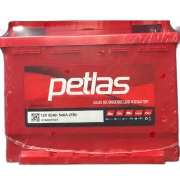 12V 60 Amper Akü  600A EN Petlas Akü 3 YIL GARANTİLİ ÖZEL ÜRETİM