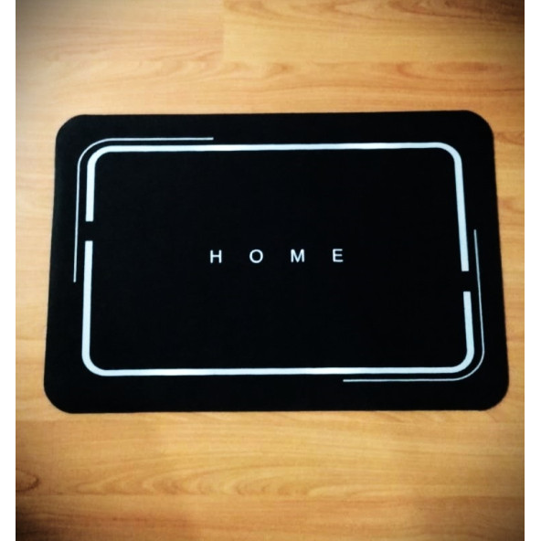 Sihirli Su Emici Banyo Paspası Kaymaz Tabanlı Abdest Paspası Siyah Renk - 2