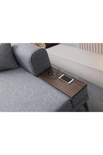 EDSY HOME Drog Köşe Koltuk Takımı Gri - 6