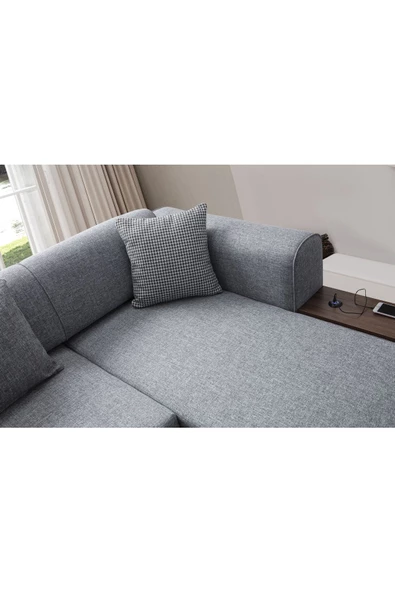 EDSY HOME Drog Köşe Koltuk Takımı Gri - 7