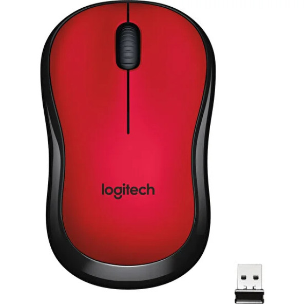 Logitech M220 Sessiz Kompakt Kablosuz Mouse - Kırmızı