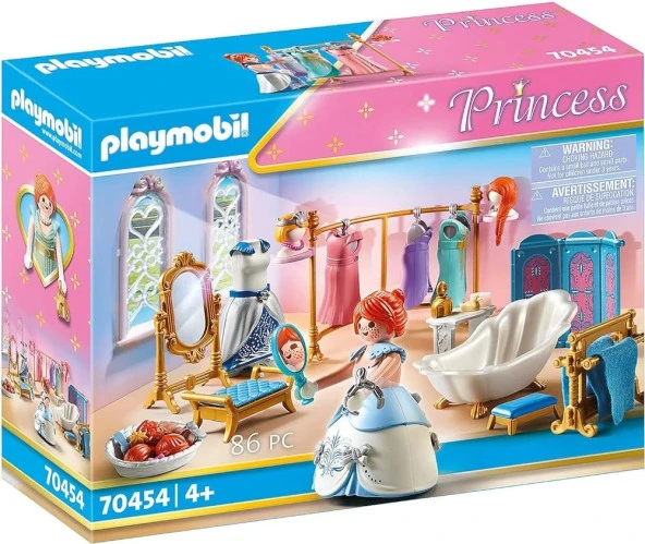 Playmobil 70454 Prenses Kalesi Giyinme Odası, prensler ve prensesler için büyülü dünya, eğlenceli, yaratıcı rol yapma, oyun seti 4 yaş ve üzeri çocuklar için uygundur