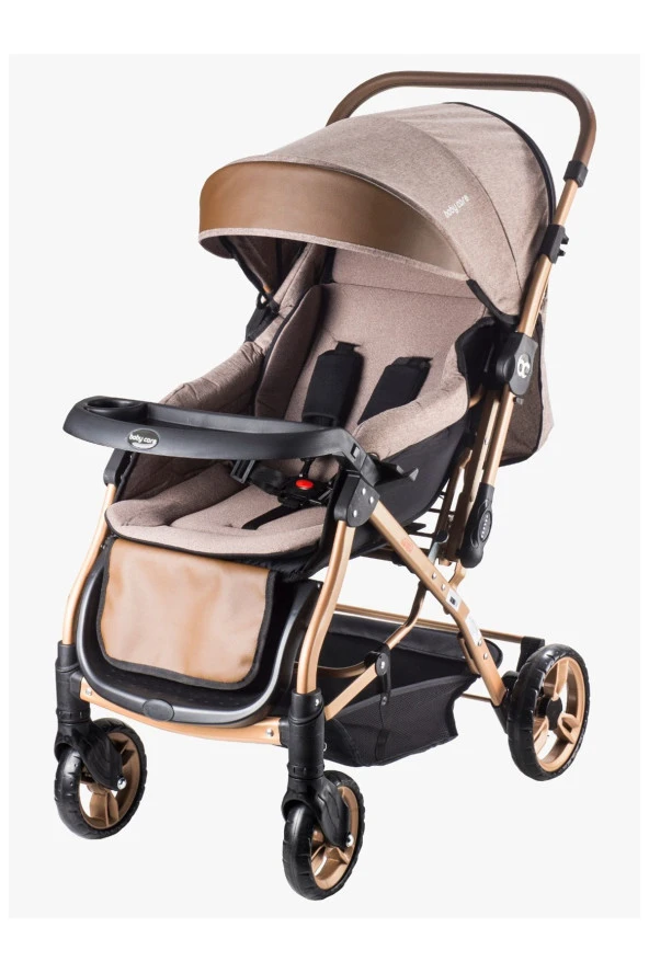 Babycare Bc65 Capron Lüx Çift Yönlü Bebek Arabası Kahverengi