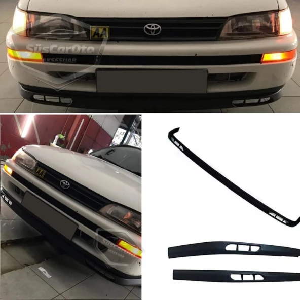 Toyota Corolla AE101 Efsane Kasa 1991-1998 Uyumlu Üniversal Laguna Lip Esnek Ön Lip 2 Parça Tampon Altı Dil Karlık Ön Ek - 3