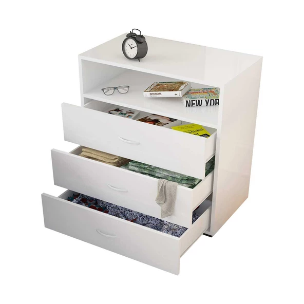 MODİLAYN DENİZ Geniş 3 Çekmeceli Şifonyer - 4