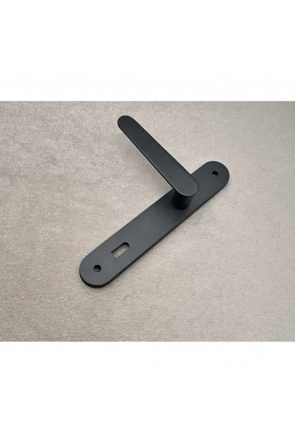 Kaira Mat Siyah Zamak Aynalı Oda Kapı Kolu 2 Takım KOLDOOR - Resim 3