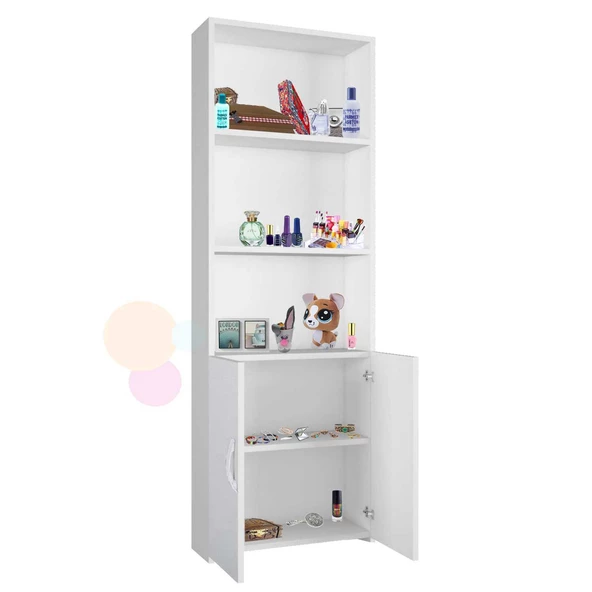 Modilayn PERA 5 Raflı Kapaklı Kitaplık, Kütüphane Ofis Dosya Evrak Kiler Düzenleyici Raflı Dolap - 7