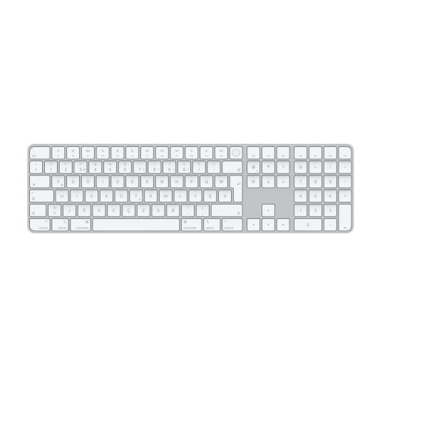 Apple Touch ID özellikli ve Sayısal Tuş Takımlı Magic Keyboard - Türkçe F Klavye - beyaz  Tuşlar