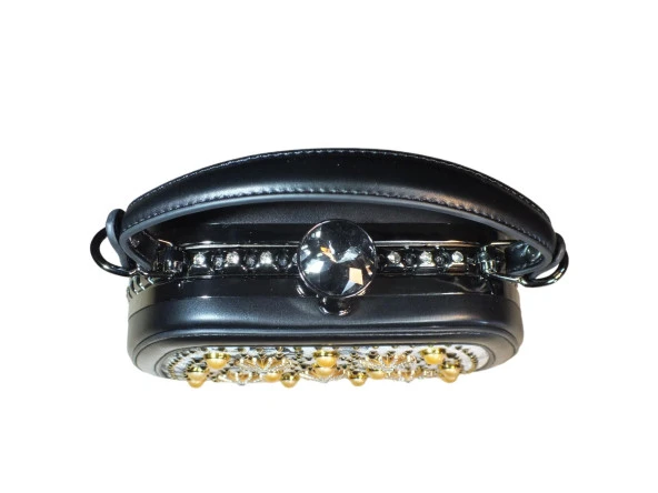 İthal Gold Aksesuarlı Özel Tasarım Çanta - Resim 2