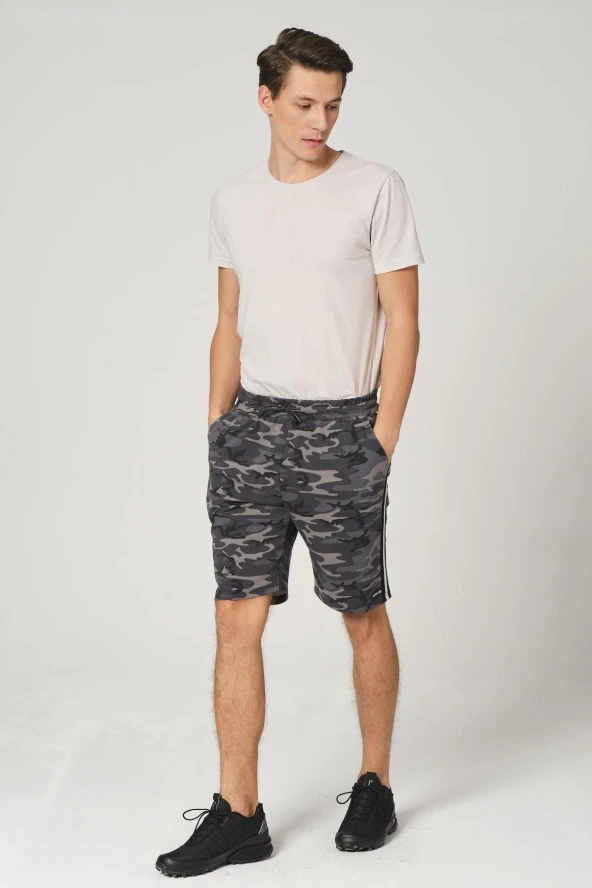 ALEXANDERGARDI Şerit Detaylı Kargo Cepli Şort (E21-sınto Srt) - Resim 3