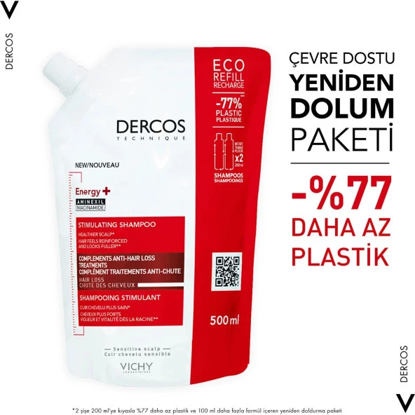 Vichy Dercos Energisant Saç Dökülmesine Karşı Şamp 500 ml