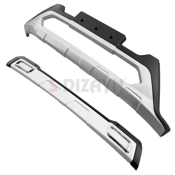 S-Dizayn Fiat Fiorino Ön ve Arka Tampon Koruma Difüzör Seti 2017 Üzeri A+ Kalite - 2