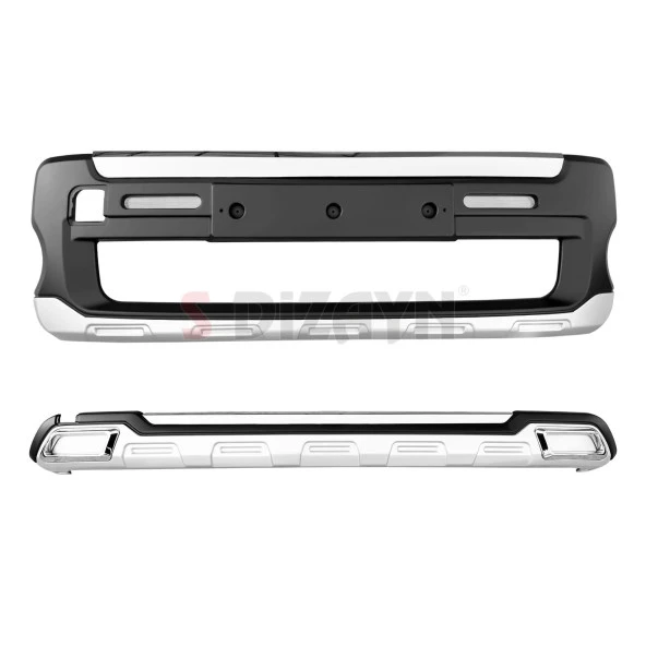 S-Dizayn Renault Kangoo Ön ve Arka Tampon Koruma Difüzör Seti 2012 Üzeri A+ Kalite - Resim 2