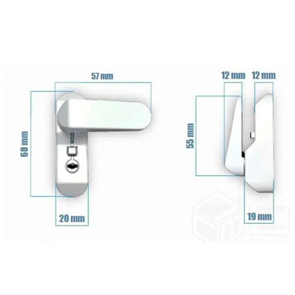 Penkid Pvc Çocuk Emniyet Güvenlik Kilidi Düğmeli Anahtarlı Beyaz - 3