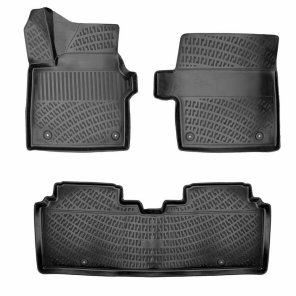 Chevrolet Suburban Bench Seating 8 Koltuklu 2021 Sonrası Siyah 3D Havuzlu Paspas