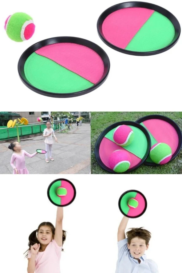 Çocuk Ve Yetişkin At Tut Oyunu Cırt Cırtlı Top Yakalama Eğlenceli Ve Eğitici Oyuncak Tenis Oyuncağı - 2