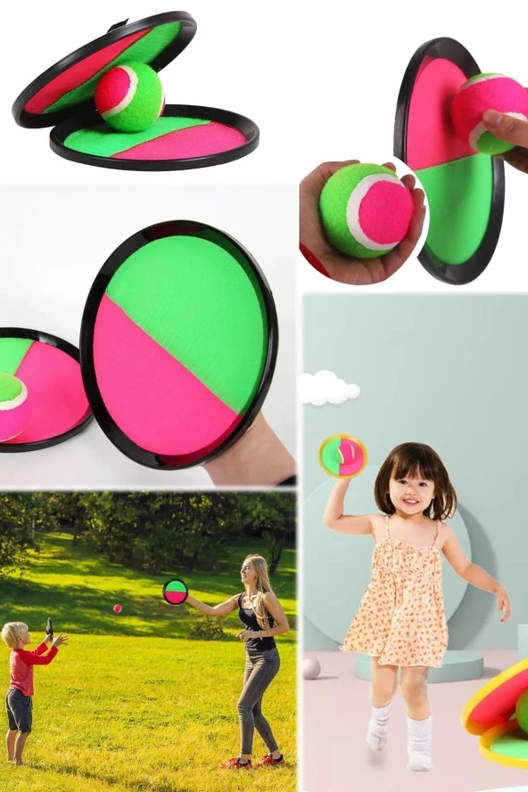 Çocuk Ve Yetişkin At Tut Oyunu Cırt Cırtlı Top Yakalama Eğlenceli Ve Eğitici Oyuncak Tenis Oyuncağı - 3